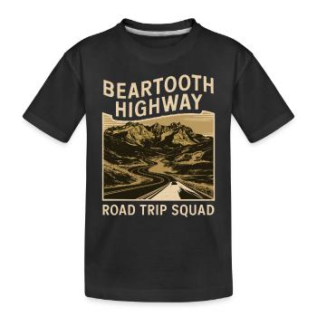 Beartooth Highway Road Trip Squad - Kids' Premium Organic T-Shirt - black - Front