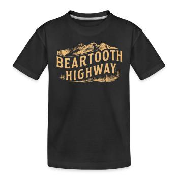 Beartooth Highway Adventure Mountains - Kids' Premium Organic T-Shirt - black - Front