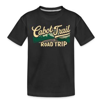 Cabot Trail Road Trip Landschaft - Kinder Premium Bio T-Shirt - Schwarz - Vorne