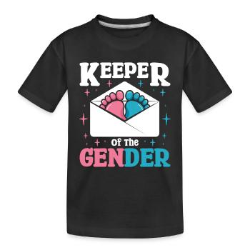 Keeper of the gender - Kids' Premium Organic T-Shirt - black - Front
