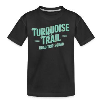 Turquoise Trail Road Trip Squad - Kinder Premium Bio T-Shirt - Schwarz - Vorne