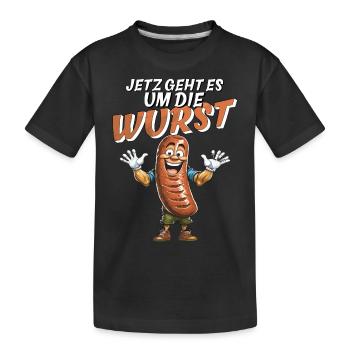 MAINTENANT, TOUT TOURNE AUTOUR DE LA SAUCISSE - T-shirt bio Premium Enfant - noir - Devant