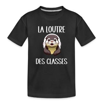 loutre des classes - T-shirt bio Premium Enfant - noir - Devant