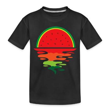 Watermelon Sunset - Kinder Premium Bio T-Shirt - Schwarz - Vorne