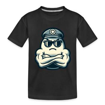 hCool Ghost Muscular Bodybuilder Halloween Party - Kids' Premium Organic T-Shirt - black - Front
