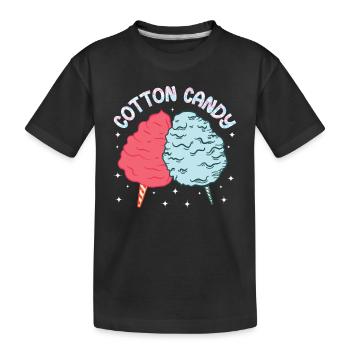 Cotton Candy Lustiges Zuckerwatte Geschenk - Kinder Premium Bio T-Shirt - Schwarz - Vorne