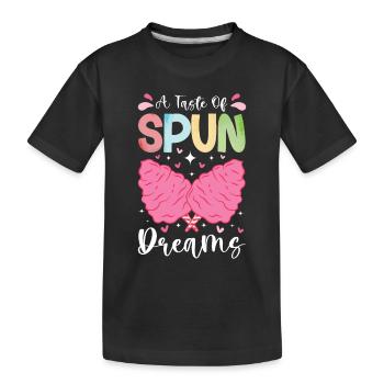 Cotton candy fairground funfair sweets - Kids' Premium Organic T-Shirt - black - Front
