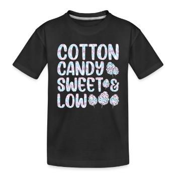 Barbe à papa Anniversaire Barbe à papa Sweet & Low - T-shirt bio Premium Enfant - noir - Devant