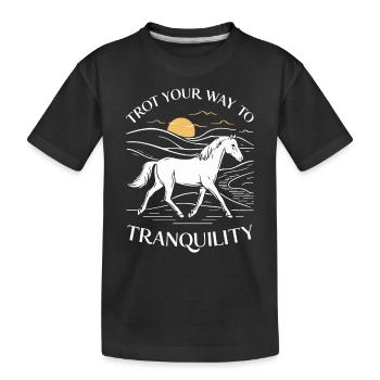 Guérison par l’équithérapie et - T-shirt bio Premium Enfant - noir - Devant