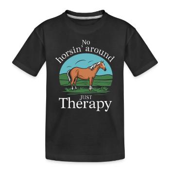 Guérison par l’équithérapie et - T-shirt bio Premium Enfant - noir - Devant