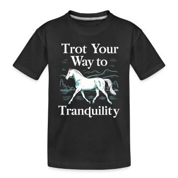 Guérison par l’équithérapie et - T-shirt bio Premium Enfant - noir - Devant
