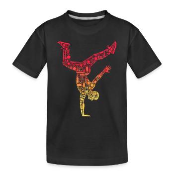 Breakdance, Breakdancer, Breakdancing, Hip Hop - Kinder Premium Bio T-Shirt - Schwarz - Vorne