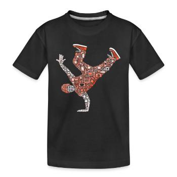 Breakdance, Breakdancer, Breakdancing, Hip Hop - Kinder Premium Bio T-Shirt - Schwarz - Vorne
