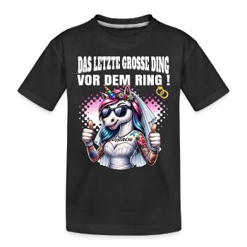 Enterrement de vie de garçon Mariée Enterrement de vie de jeune fille Grondement de femmes - T-shirt bio Premium Enfant - noir - Devant