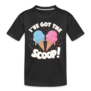 Ich habe die Kugel Gender Reveal Eiscreme zum Thema - Kinder Premium Bio T-Shirt - Schwarz - Vorne