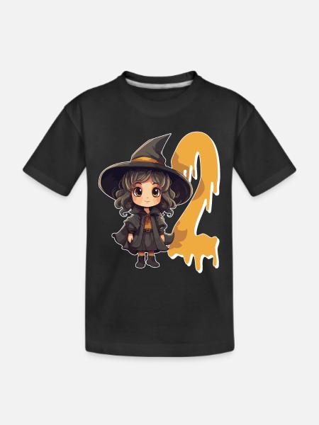 Witch Birthday Costume – Two Years - Kids' Premium Organic T-Shirt - black