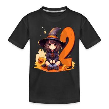 Witch Birthday Costume - Two Years - 2nd - Kids' Premium Organic T-Shirt - black - Front