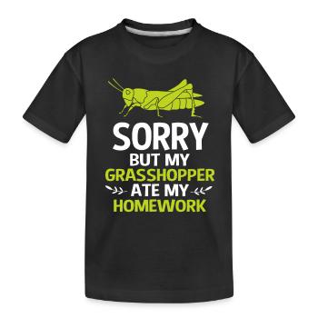Grasshopper grasshopper - Kids' Premium Organic T-Shirt - black - Front