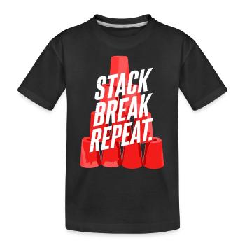 Stack Break Repeat Stacking Cups Speed Stacker - T-shirt bio Premium Enfant - noir - Devant