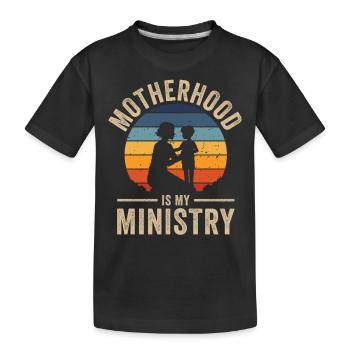 La maternité est mon ministère - T-shirt bio Premium Enfant - noir - Devant