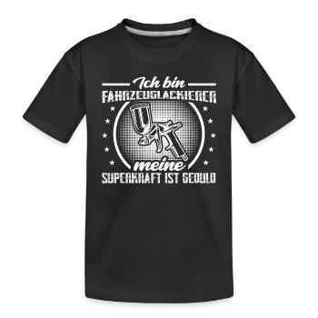Le peintre de véhicules est un peintre patient - T-shirt bio Premium Enfant - noir - Devant