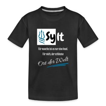 Sylt pour moi le plus bel endroit du monde : l’île de Sylt - T-shirt bio Premium Enfant - noir - Devant