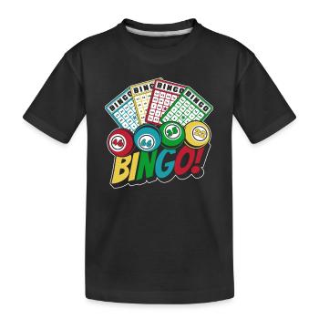 Daubers Professional Caller Bingo Lover Bingo - Kinder Premium Bio T-Shirt - Schwarz - Vorne