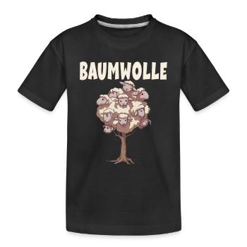 Baumwolle Schafe für einen Schafliebhaber - Kinder Premium Bio T-Shirt - Schwarz - Vorne