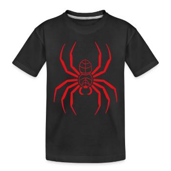 spider - Kids' Premium Organic T-Shirt - black - Front