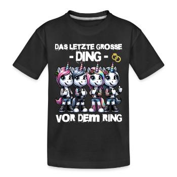 Enterrement de vie de garçon Mariée Enterrement de vie de jeune fille Grondement de femmes - T-shirt bio Premium Enfant - noir - Devant