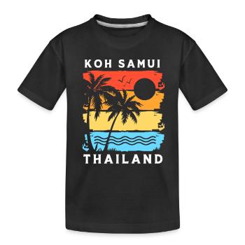 Thai - Kinder Premium Bio T-Shirt - Schwarz - Vorne