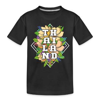 Thai - Kinder Premium Bio T-Shirt - Schwarz - Vorne