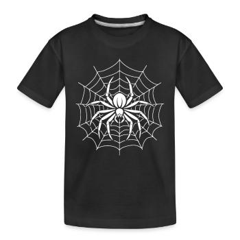 spider - Kids' Premium Organic T-Shirt - black - Front