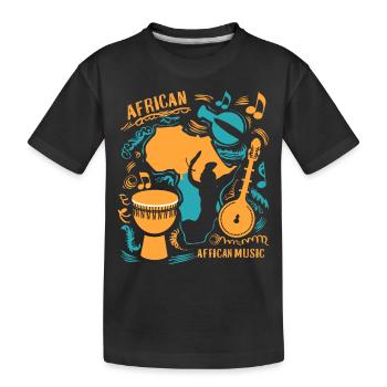 Musique Africaine - T-shirt bio Premium Enfant - noir - Devant