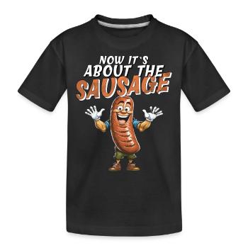 MAINTENANT, IL S’AGIT DE LA SAUCISSE - T-shirt bio Premium Enfant - noir - Devant