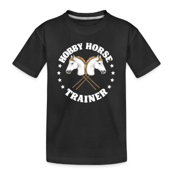 Hobby Entraîneur d’équitation Drôle Hobby Horsing - T-shirt bio Premium Enfant - noir - Devant
