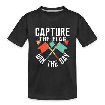 Capturez le drapeau, gagnez la journée Paintball Tactical P - T-shirt bio Premium Enfant - noir - Devant
