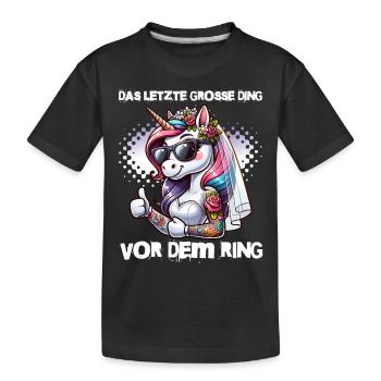 Enterrement de vie de garçon Mariée Enterrement de vie de jeune fille Grondement de femmes - T-shirt bio Premium Enfant - noir - Devant
