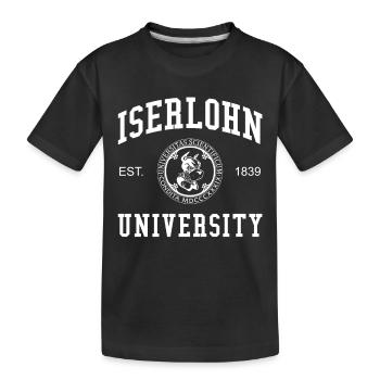 Iserlohn University Universität Hochschule Uni - Kids' Premium Organic T-Shirt - black - Front