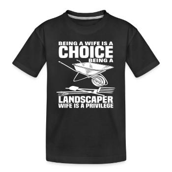 Paysagiste Épouse - T-shirt bio Premium Enfant - noir - Devant