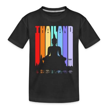 Thai - Kinder Premium Bio T-Shirt - Schwarz - Vorne