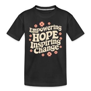 Sozialarbeiter Soziale Arbeit Hoffnung Inspirieren - Kinder Premium Bio T-Shirt - Schwarz - Vorne