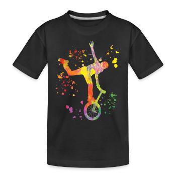 Unicycliste monocycle monocycle - T-shirt bio Premium Enfant - noir - Devant