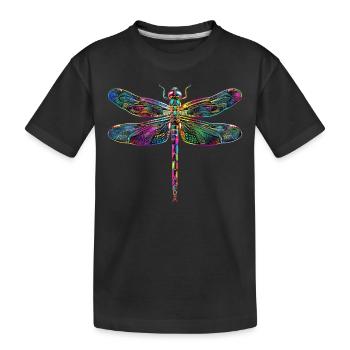 Dragonfly Dragonfly Colorful Wings Cute Dragonflies - Kids' Premium Organic T-Shirt - black - Front