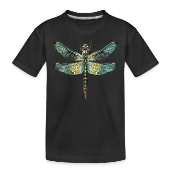 Dragonfly Dragonfly Colorful Wings Cute Dragonflies - Kids' Premium Organic T-Shirt - black - Front
