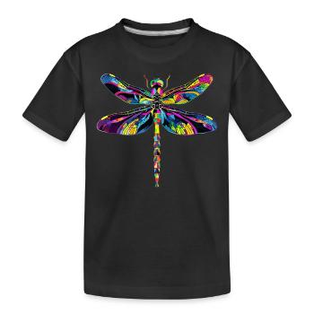 Dragonfly Dragonfly Colorful Wings Cute Dragonflies - Kids' Premium Organic T-Shirt - black - Front