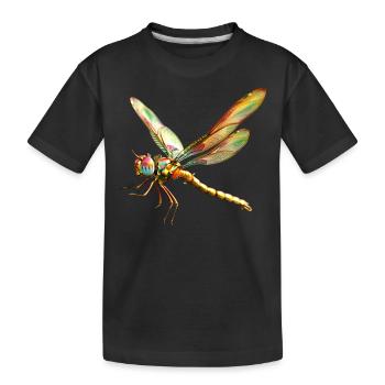 Dragonfly Dragonfly Colorful Wings Cute Dragonflies - Kids' Premium Organic T-Shirt - black - Front