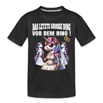Enterrement de vie de garçon Mariée Enterrement de vie de jeune fille Grondement de femmes - T-shirt bio Premium Enfant - noir - Devant