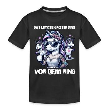 Enterrement de vie de garçon Mariée Enterrement de vie de jeune fille Grondement de femmes - T-shirt bio Premium Enfant - noir - Devant