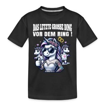 Enterrement de vie de garçon Mariée Enterrement de vie de jeune fille Grondement de femmes - T-shirt bio Premium Enfant - noir - Devant